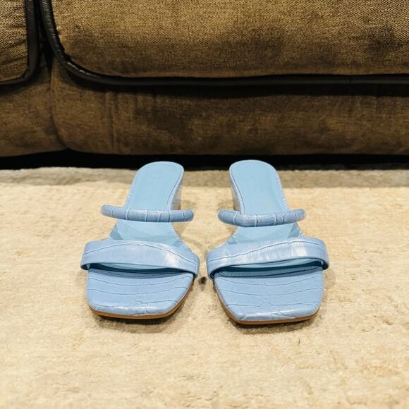 Song of Style fia sandal in Blue printed slide wedge sandal woman’s 10 - Picture 3 of 11